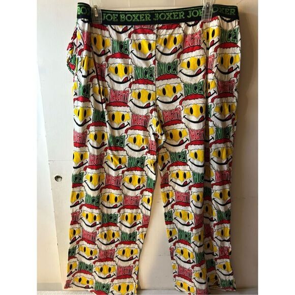 Joe boxer 2x Christmas Santa hat naughty or nice elastic pants unisex rn#420000 - Picture 3 of 5